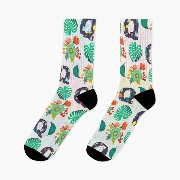 Item preview, Pattern of Floral and Letter Q  designed and sold by MoSaid.