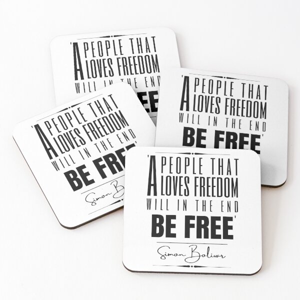 Item preview, Simon Bolivar Inspirational Historical Quote- “A people that loves freedom will in the end be free.” designed and sold by QuoteActually.
