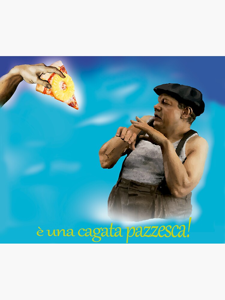 "Fantozzi vs. Pizza ananas" Sticker for Sale by S2Hakuna Redbubble