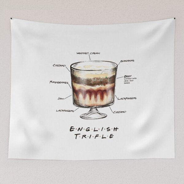 Item preview, English Trifle for your friends - 90s Failed Baking for Thanksgiving - Fandom TV Show merch designed and sold by Burnt Sugar Art + Design.