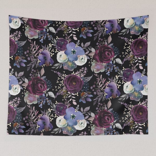 Item preview, Moody dark watercolor floral  designed and sold by The Artwerks.