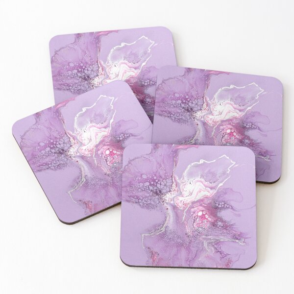 Item preview, Purple flower - Dutch pour acrylic fluid art designed and sold by ImaaniArt.