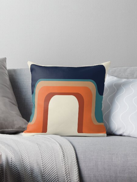 Item preview, Mid-Century Modern Meets 1970s Orange and Blue Rainbow designed and sold by MonstersMashU.