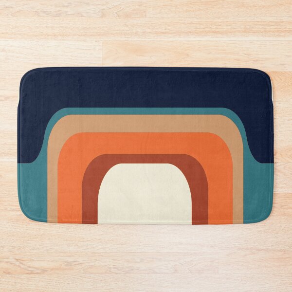 Artikel-Vorschau von Mid-Century Modern trifft auf den orange-blauen Regenbogen der 1970er, designt und verkauft von MonstersMashU.