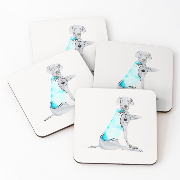Item preview, weimaraner Dog Tattoo I Love Mom Mother's Day Gift designed and sold by dendiol.