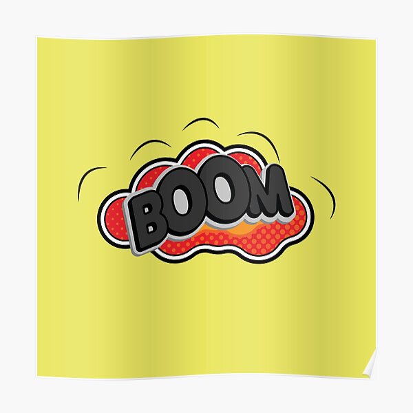 P Ster Boom Onomatopeya Comic De Adrianerosr Redbubble