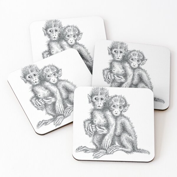 Item preview, baby monkeys hugging designed and sold by Francesco Carli.