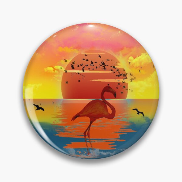 Item preview, Flamingo With Sunset View Throw Blankets designed and sold by John Andrew.