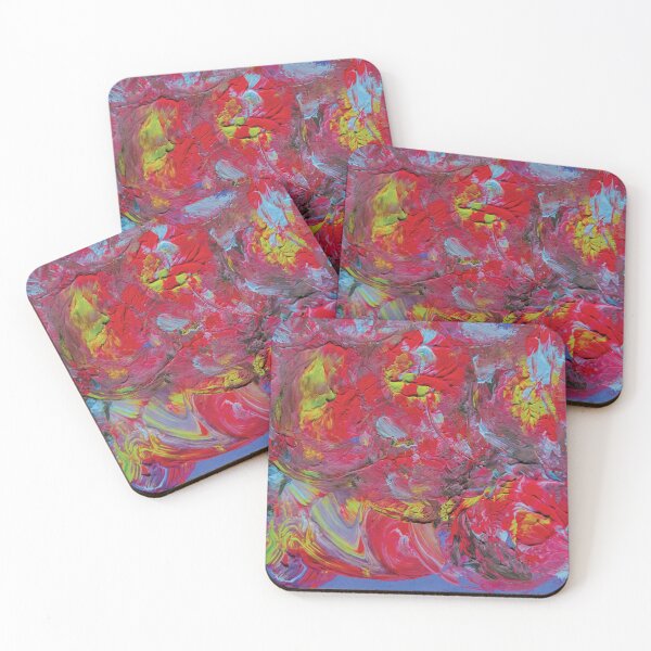 Item preview, Red and Blue Harmony, abstract painting  designed and sold by pineappledizajn.