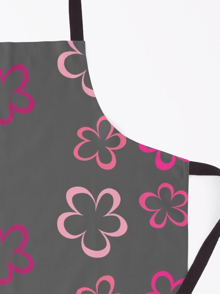 Alternate view of Funky Pink Retro Flowers Sticker Pack Apron