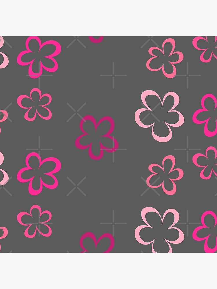 Funky Pink Retro Flowers Sticker Pack by that5280lady