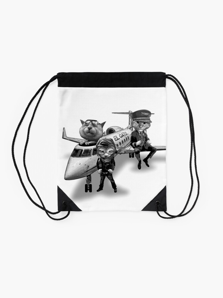 Alternate view of EL GATO Drawstring Bag