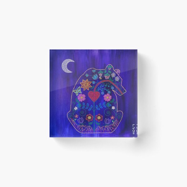 maskihkiy maskwa ~ medicine bear Acrylic Block
