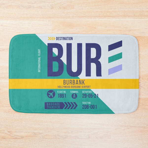 Item preview, Burbank Hollywood (BUR) Airport Code Baggage Tag designed and sold by SLAG-Creative.
