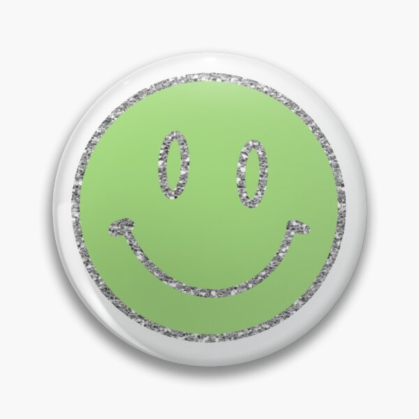 Item preview, light sage green glitter smiley  designed and sold by lildesignss.