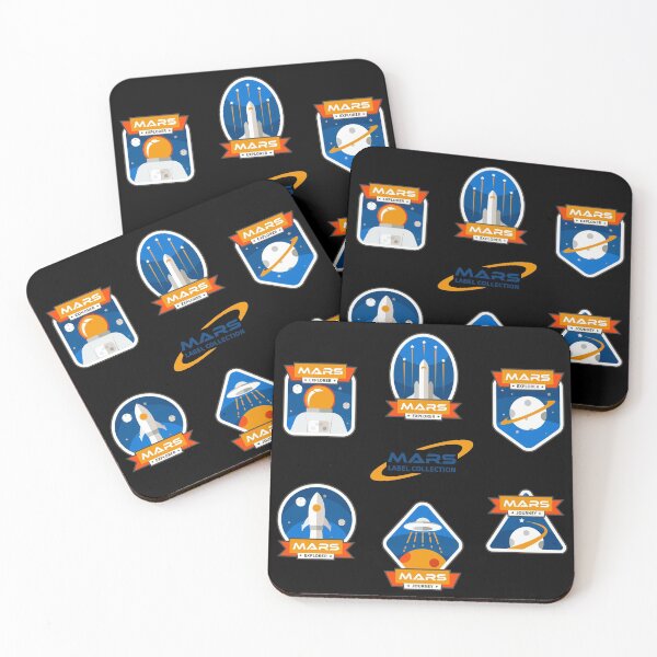 Item preview, Mars Mission Space Sticker Pack - Orange and Blue designed and sold by NoMatterLab.