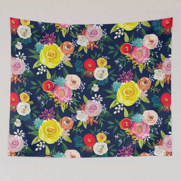 Item preview, Colorful bright summer floral  designed and sold by The Artwerks.