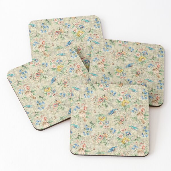 Item preview, Hand drawn flowers and birds pattern designed and sold by vidyaroul.