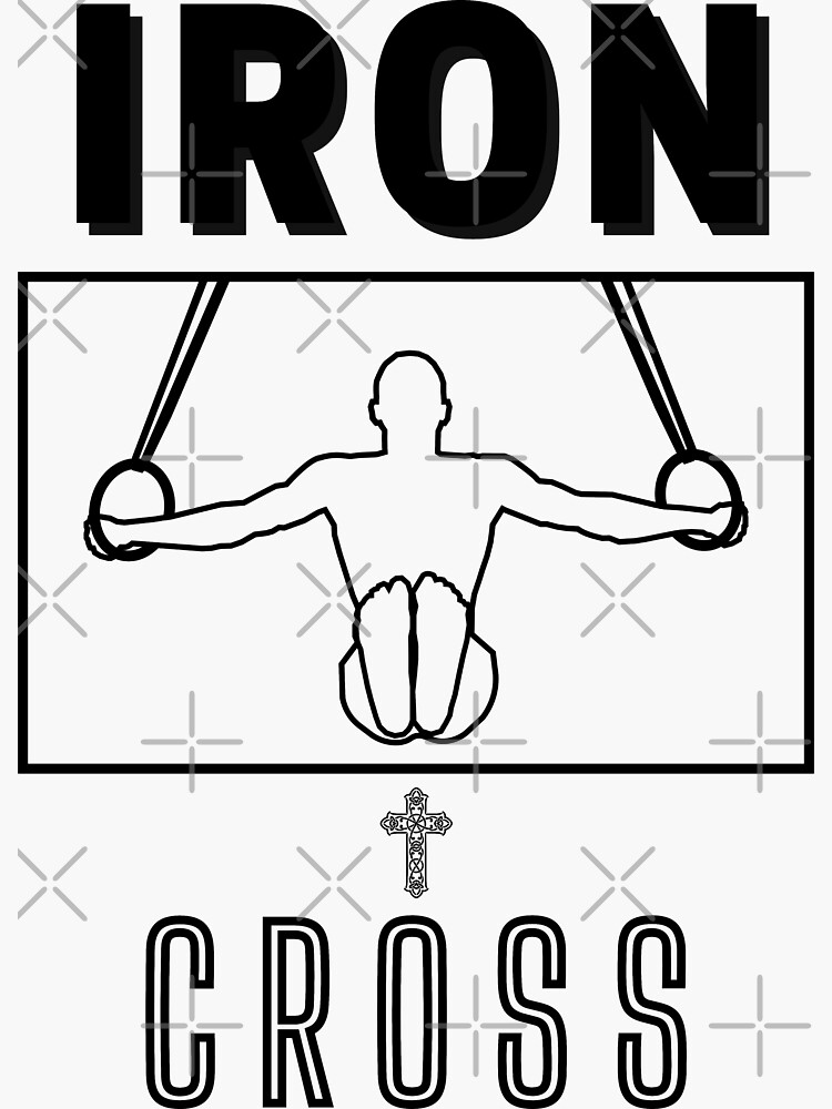 "Calisthenics Iron Cross on Rings" Sticker for Sale by JettDesign