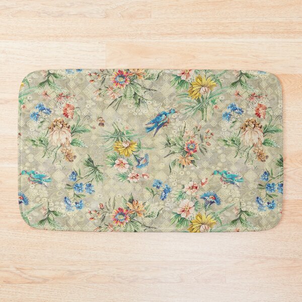 Item preview, Hand drawn flowers and birds pattern designed and sold by vidyaroul.