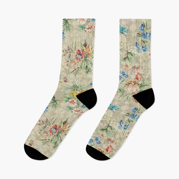 Item preview, Hand drawn flowers and birds pattern designed and sold by vidyaroul.