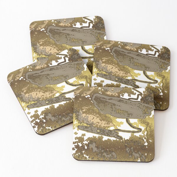Item preview, Gold UFO Space Ships designed and sold by headtrackerart.
