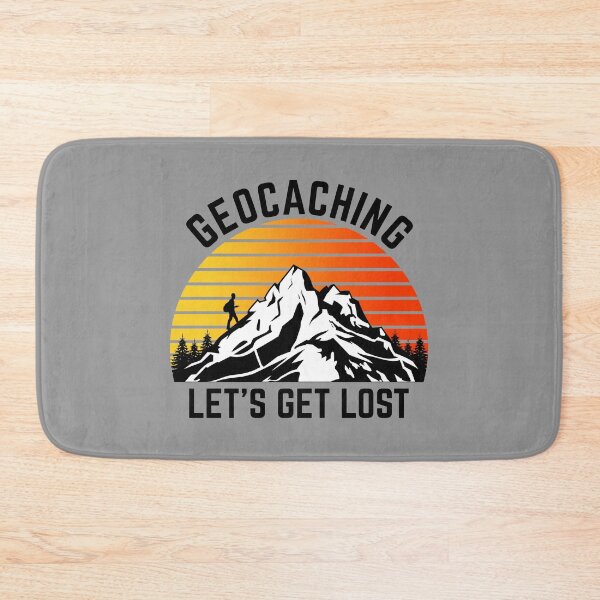 Item preview, Geocaching hiker on mountain sunset let's get lost designed and sold by portrait4you.