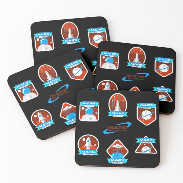Item preview, Mars Mission Space Sticker Pack - Red and Blue designed and sold by NoMatterLab.