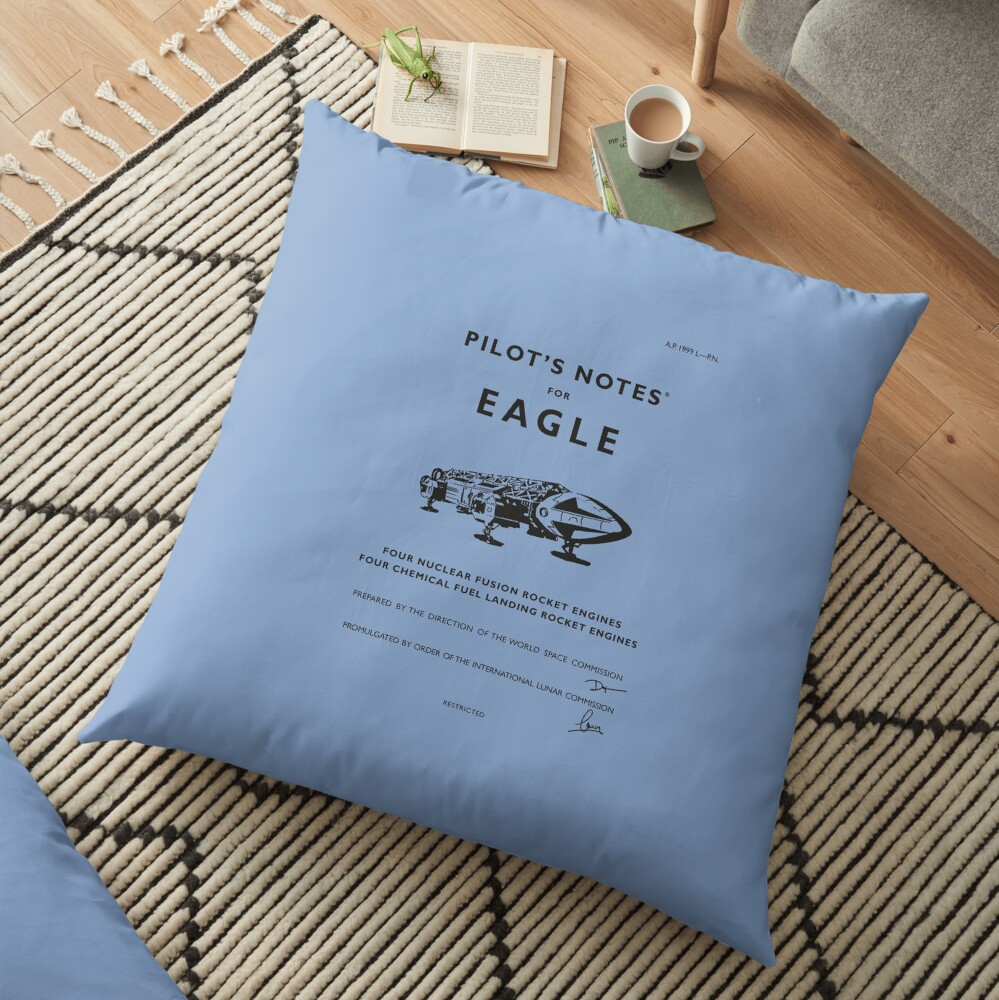 Pilot's Notes for Eagle Floor Pillow