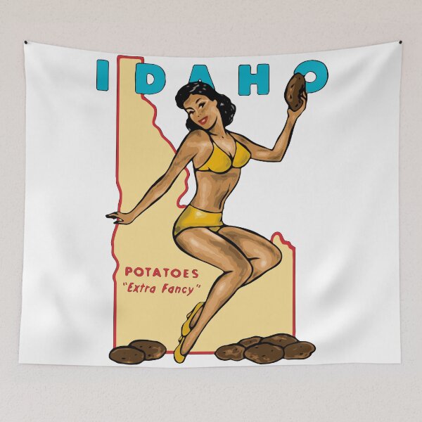 Item preview, Funny Vintage Idaho Potato Pinup Girl designed and sold by NationalVintage.