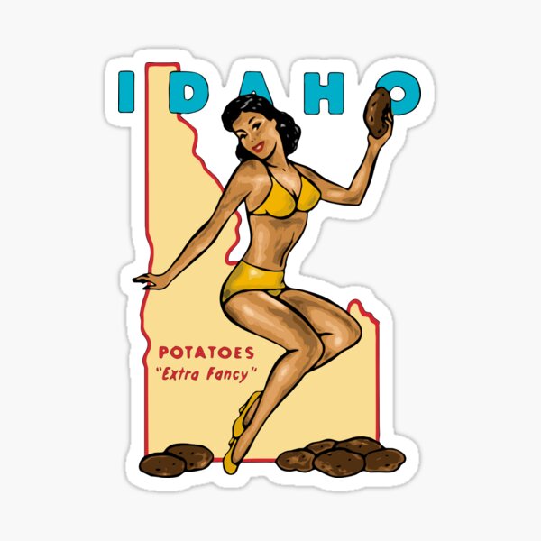 Item preview, Funny Vintage Idaho Potato Pinup Girl designed and sold by NationalVintage.
