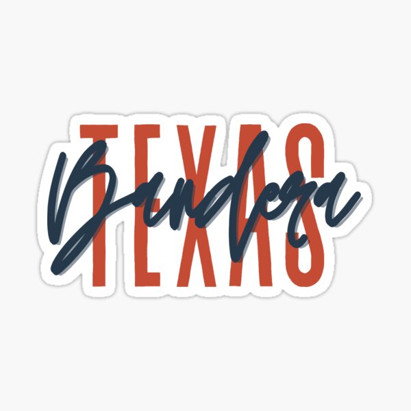 Artikel-Vorschau von Bandera Texas // Skriptdesign // Farben der Staatsflagge, designt und verkauft von KylieBeth Designs.