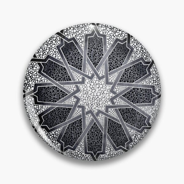 Item preview, Black & White dots - Mosaic dot geometry art designed and sold by ImaaniArt.