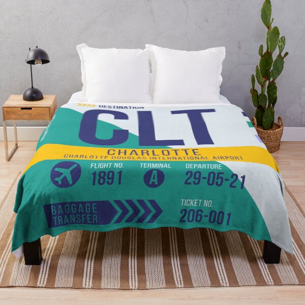 Item preview, Charlotte (CLT) Airport Code Baggage Tag designed and sold by SLAG-Creative.