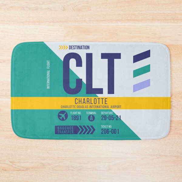 Item preview, Charlotte (CLT) Airport Code Baggage Tag designed and sold by SLAG-Creative.
