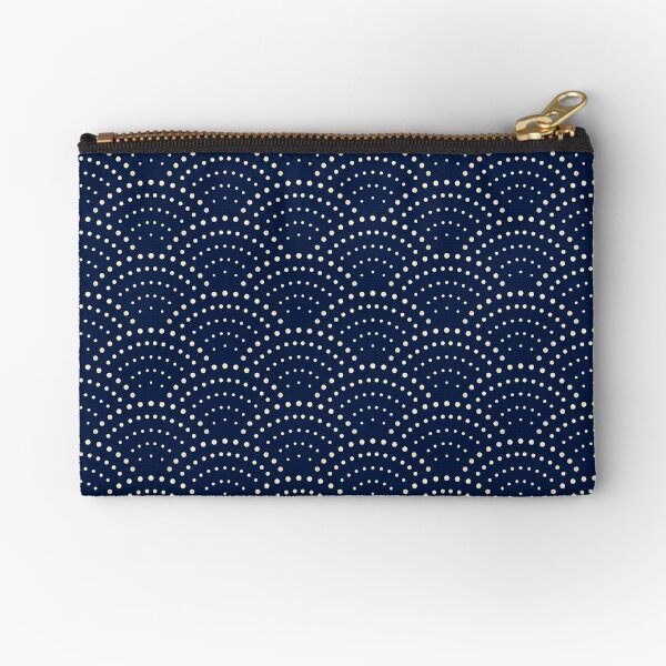 Item preview, Japanese Ocean Waves Full Moon Super Seigaiha Indigo Blue Pattern designed and sold by surfacemaximus.