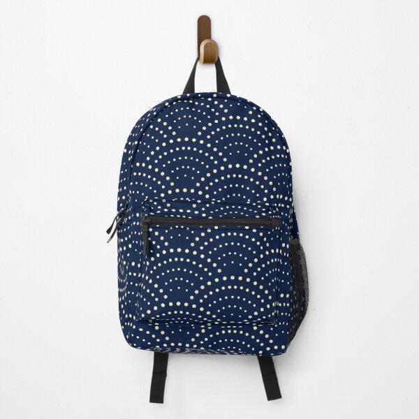 Item preview, Japanese Ocean Waves Full Moon Super Seigaiha Indigo Blue Pattern designed and sold by surfacemaximus.