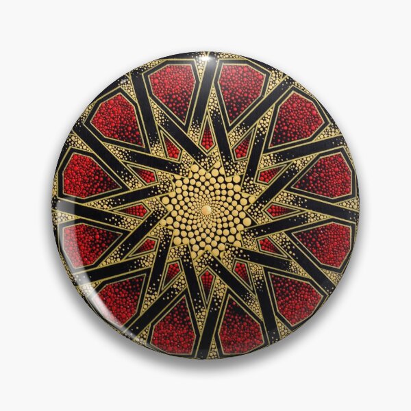 Item preview, Golden mosaic - Geometric dot art designed and sold by ImaaniArt.