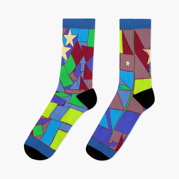 Item preview, Abstract Multi Color Stars Arrows Squares Triangles designed and sold by DesignsByMuriel.
