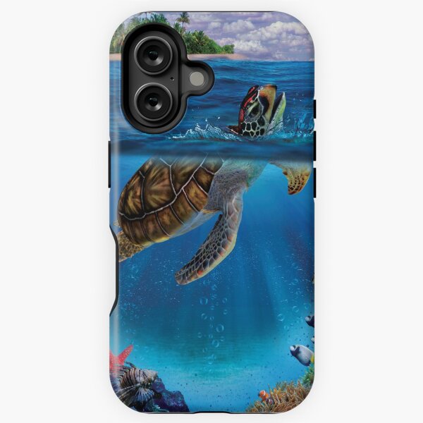Vista previa del artículo con la obra «Honu - Tortuga verde hawaiana», diseñado y vendido por PatinoDesign.