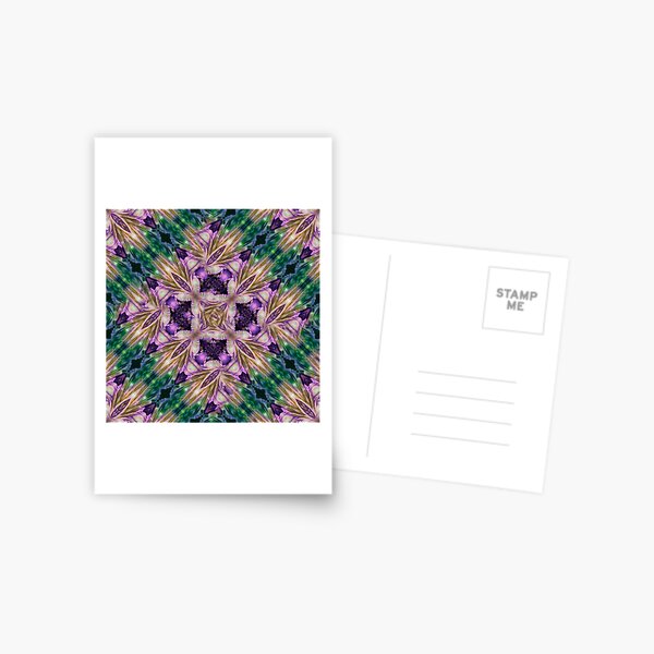 Feather Bloom flower ocean water waves pattern 2 Postcard