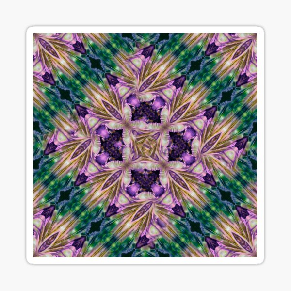 Feather Bloom flower ocean water waves pattern 2 Sticker