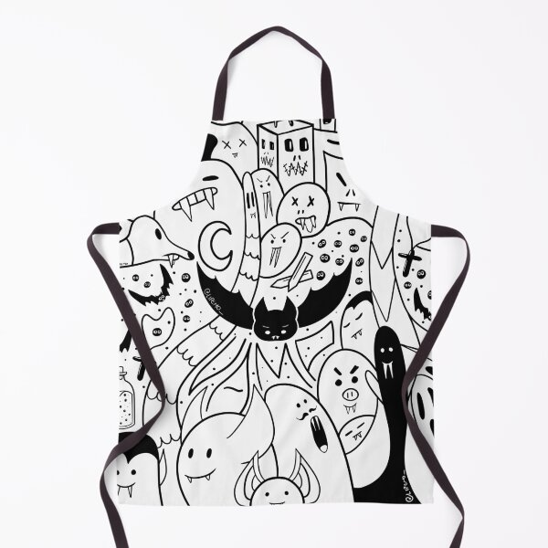 Item preview, Awesome Weird Vampire Doodles and Cute Bats with Sharp Teeth - White designed and sold by lipemo.