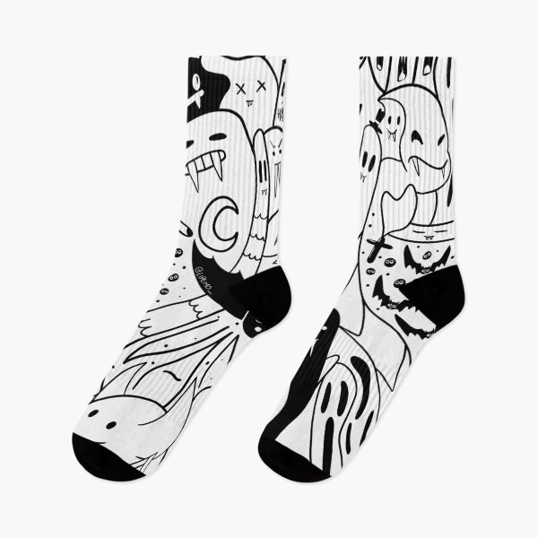 Item preview, Awesome Weird Vampire Doodles and Cute Bats with Sharp Teeth - White designed and sold by lipemo.