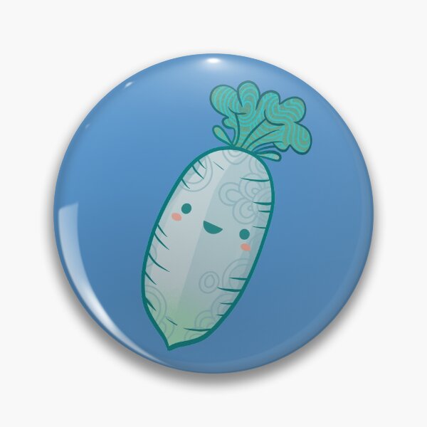 Item preview, Cute Smiling Daikon Radish designed and sold by GalaxyChicken.