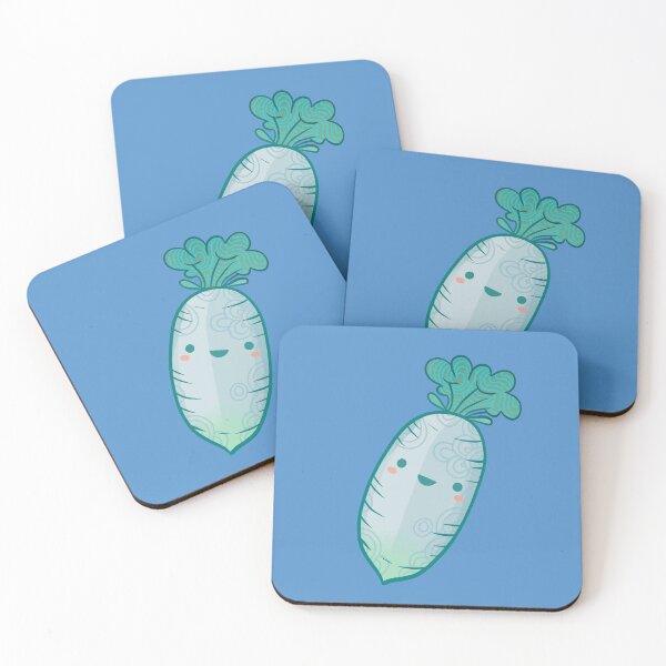 Item preview, Cute Smiling Daikon Radish designed and sold by GalaxyChicken.