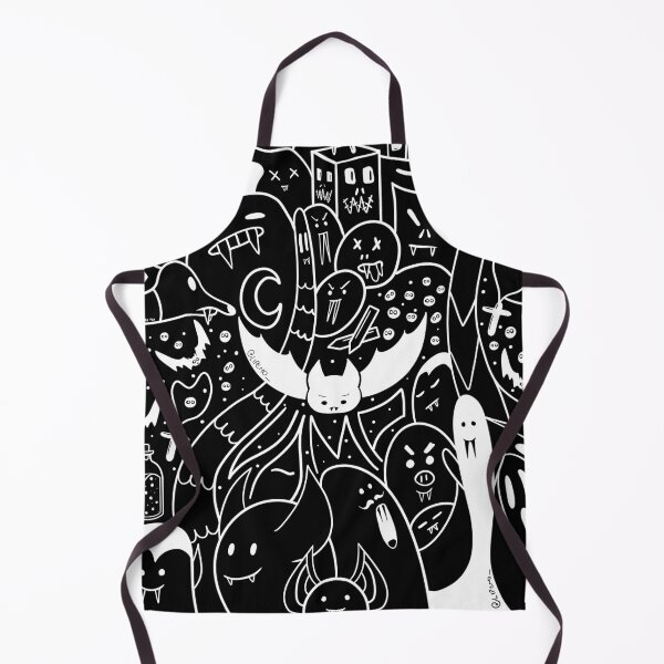 Item preview, Awesome Weird Vampire Doodles and Cute Bats with Sharp Teeth - Black designed and sold by lipemo.