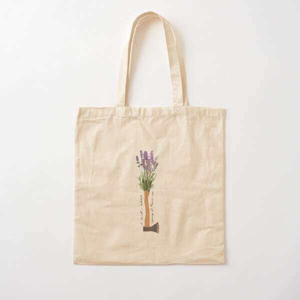 I Buried a Hatchet, It’s Coming Up Lavender Signature  Cotton Tote Bag