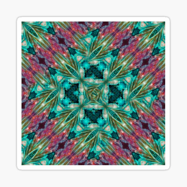 Feather Bloom flower ocean water waves pattern 3 Sticker