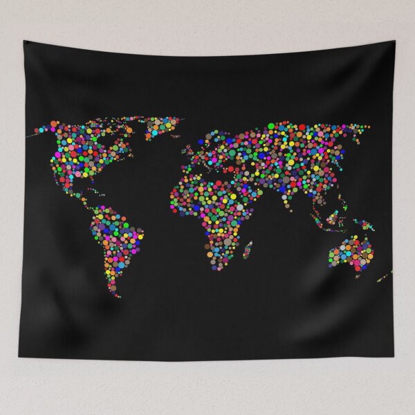 Item preview, Map of the World Colorful. designed and sold by BEyourself be.